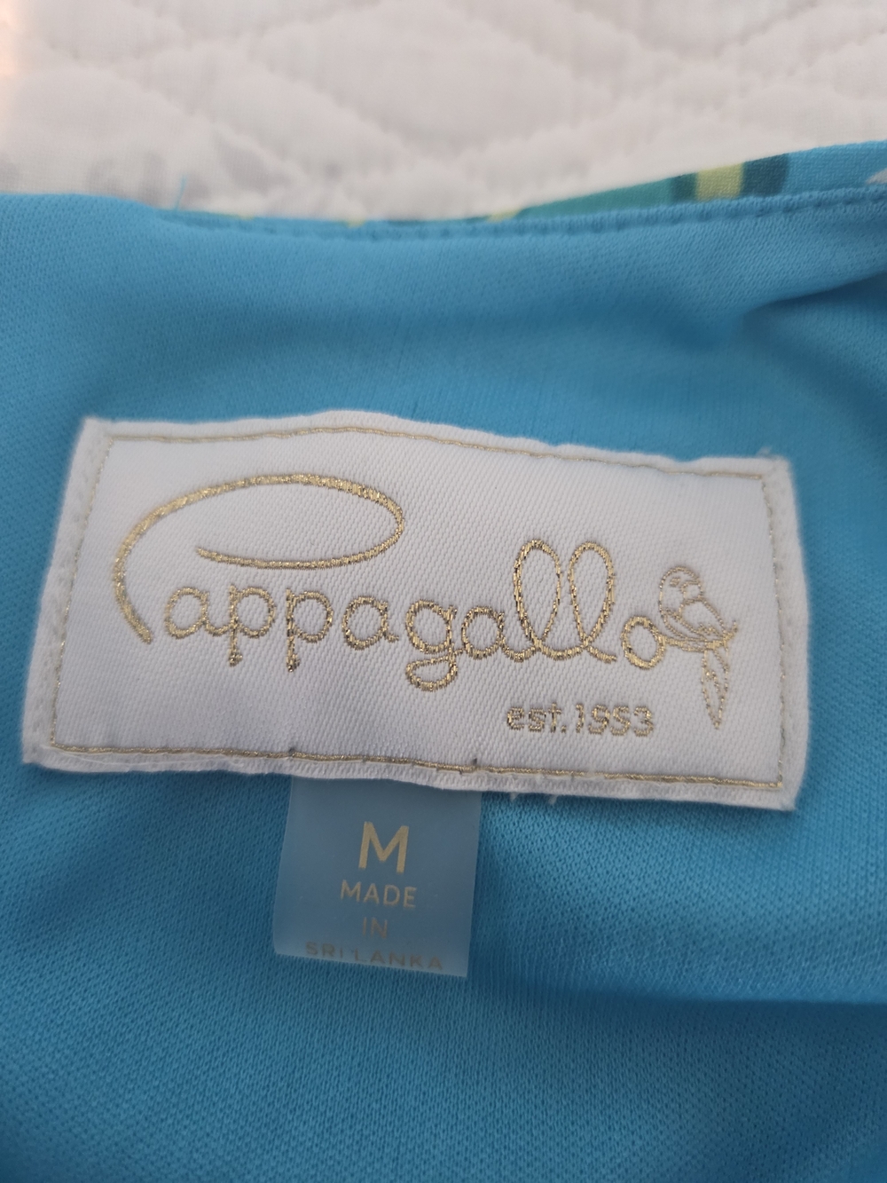 Pappagallo Turquoise Citrus Print A-Line Dress - Picture 3 of 3